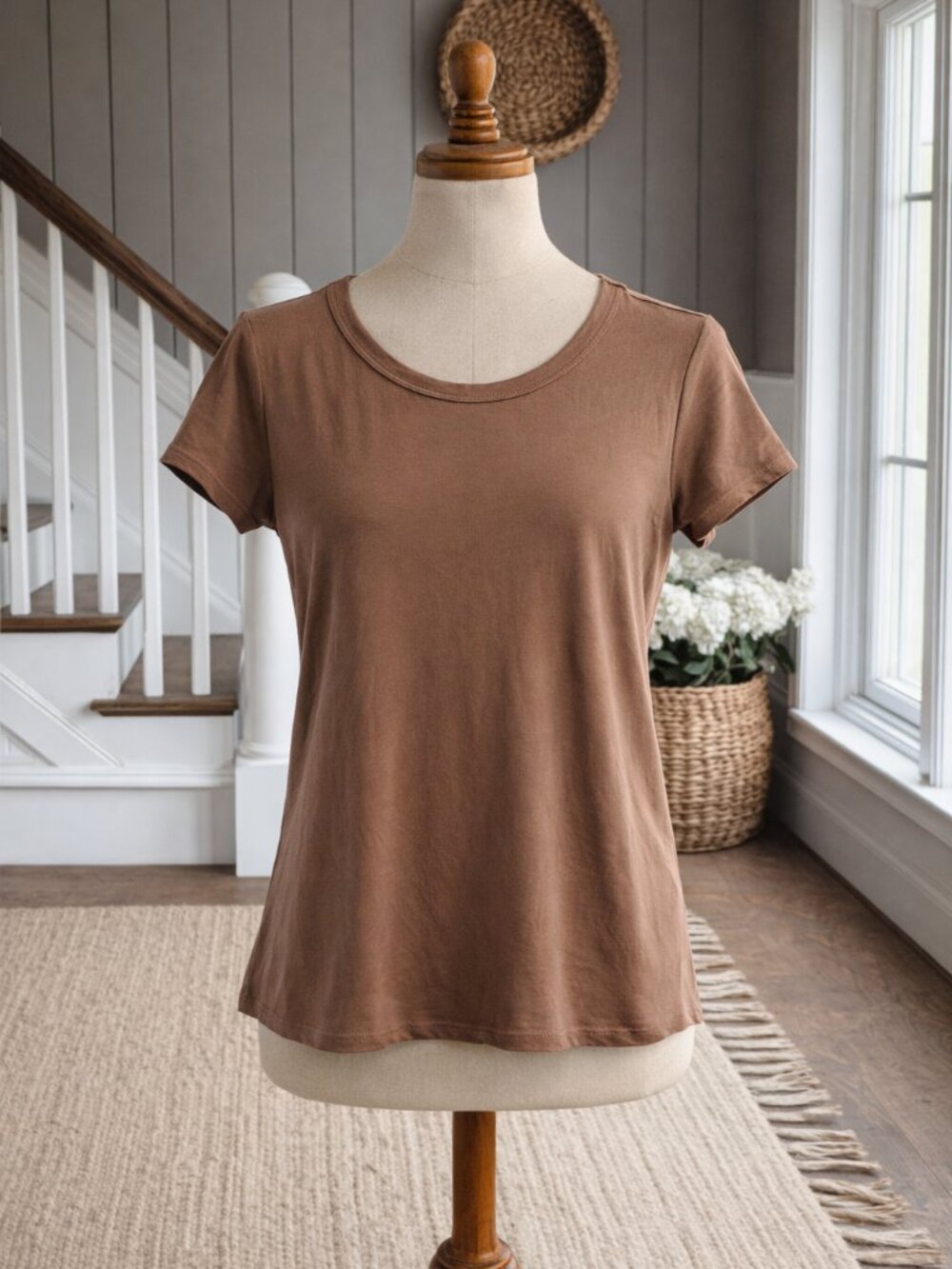 Jackson Rowe Brown Small Ladies Soft Loose Tshirt